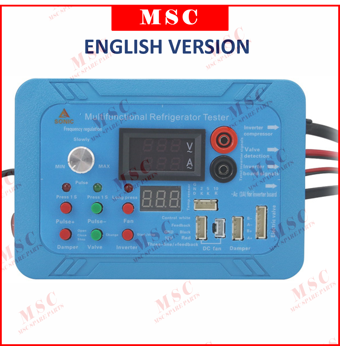 Variable Frequency Inverter Refrigerator Tester, Board Testing Instrument Solenoid Valve Repair Tool With Buzzer Warning For Us Plug 110v C38