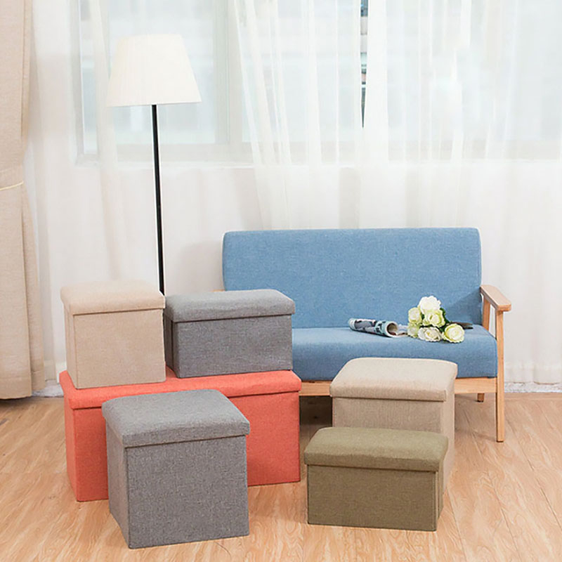 𝗢𝗧𝗧𝗢𝗠𝗔𝗡 》Folding Fabric Furniture Sofa Chair Foldable Storage Box Kotak ...