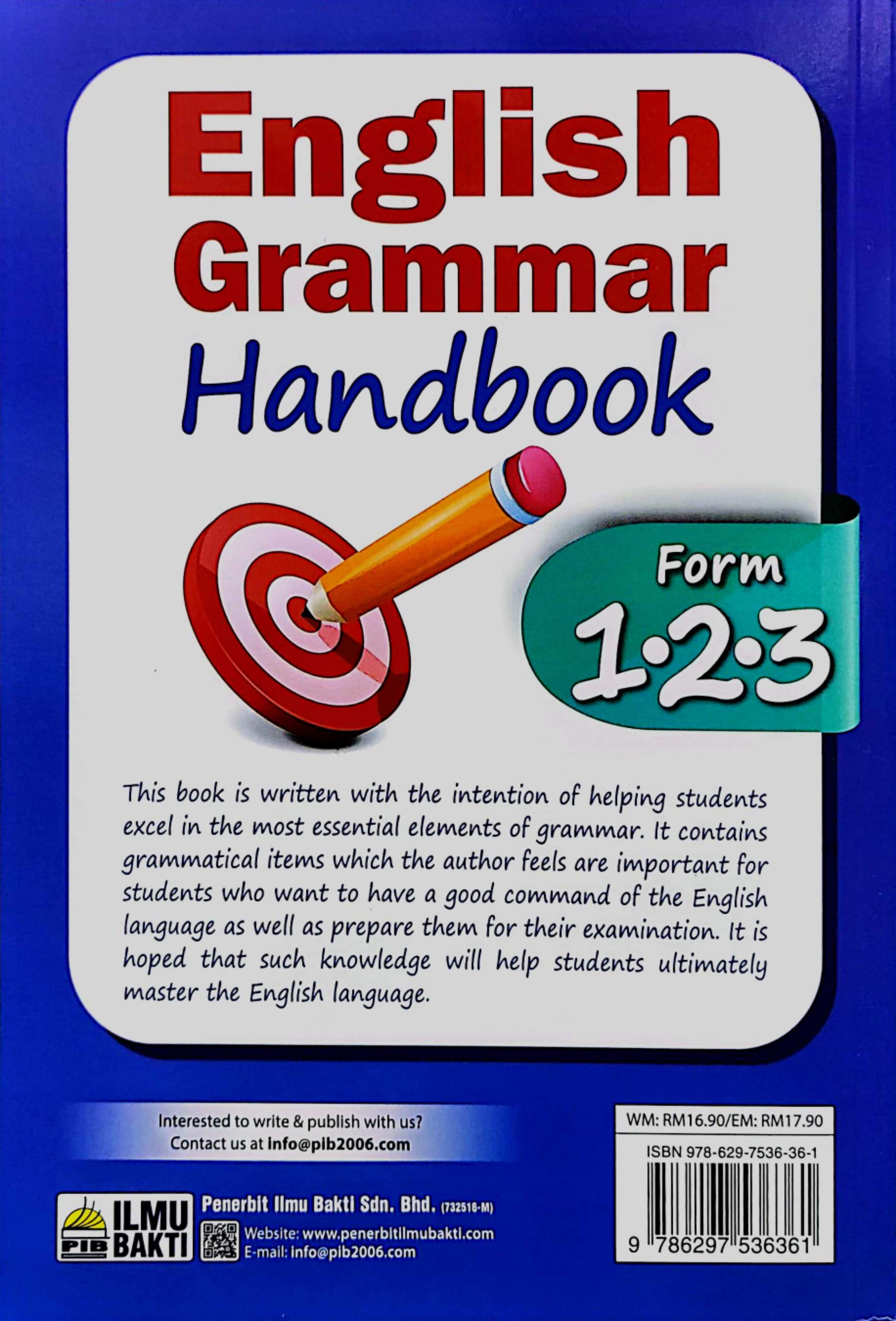BUKU RUJUKAN / NOTA - ENGLISH GRAMMAR HANDBOOK 2023 FORM 1.2.3 ...