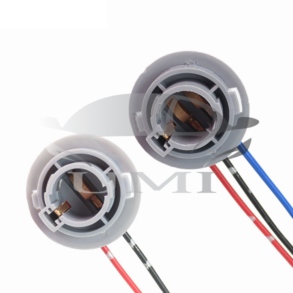 1 Pc BA15S 1156 BAY15D 1157 Socket Light Bulb Holder Lamp Bulb Cord ...