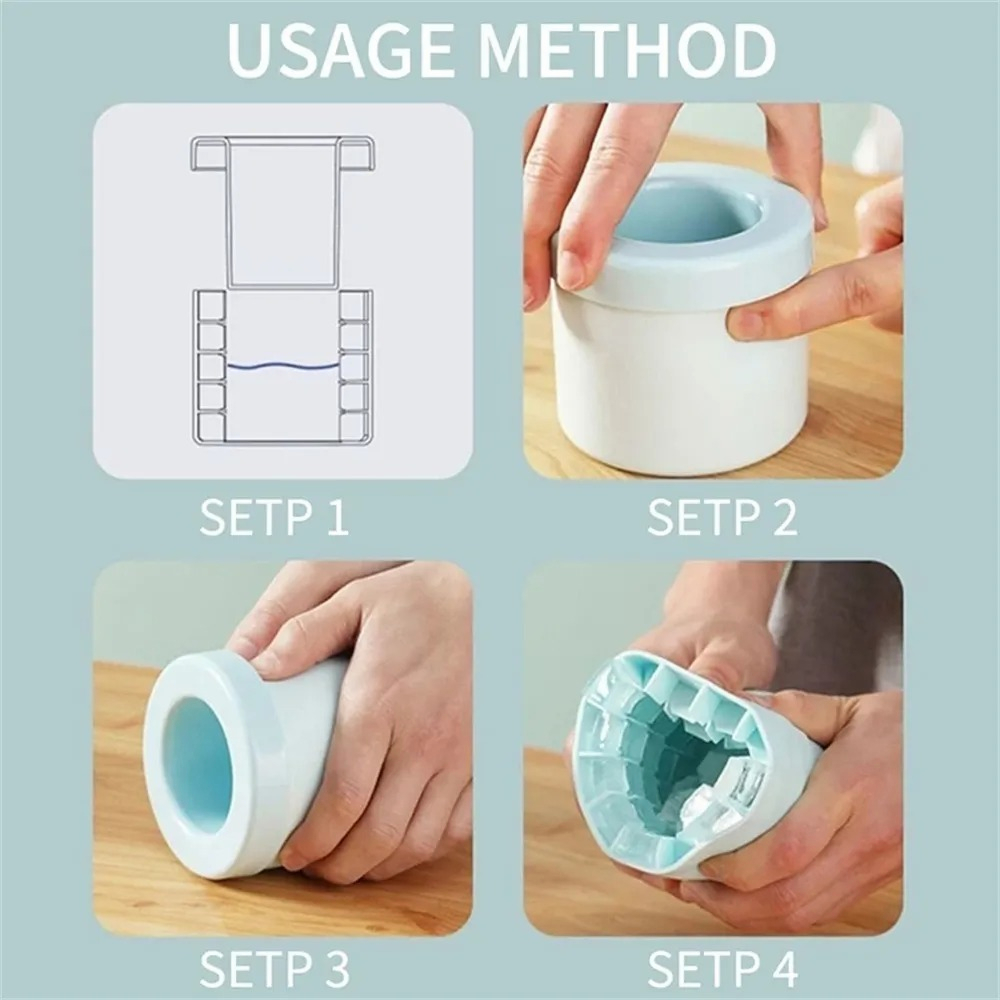 Ice Ball Cube Ice mold Maker Machine Cylinder Silicone Bekas Membuat ...