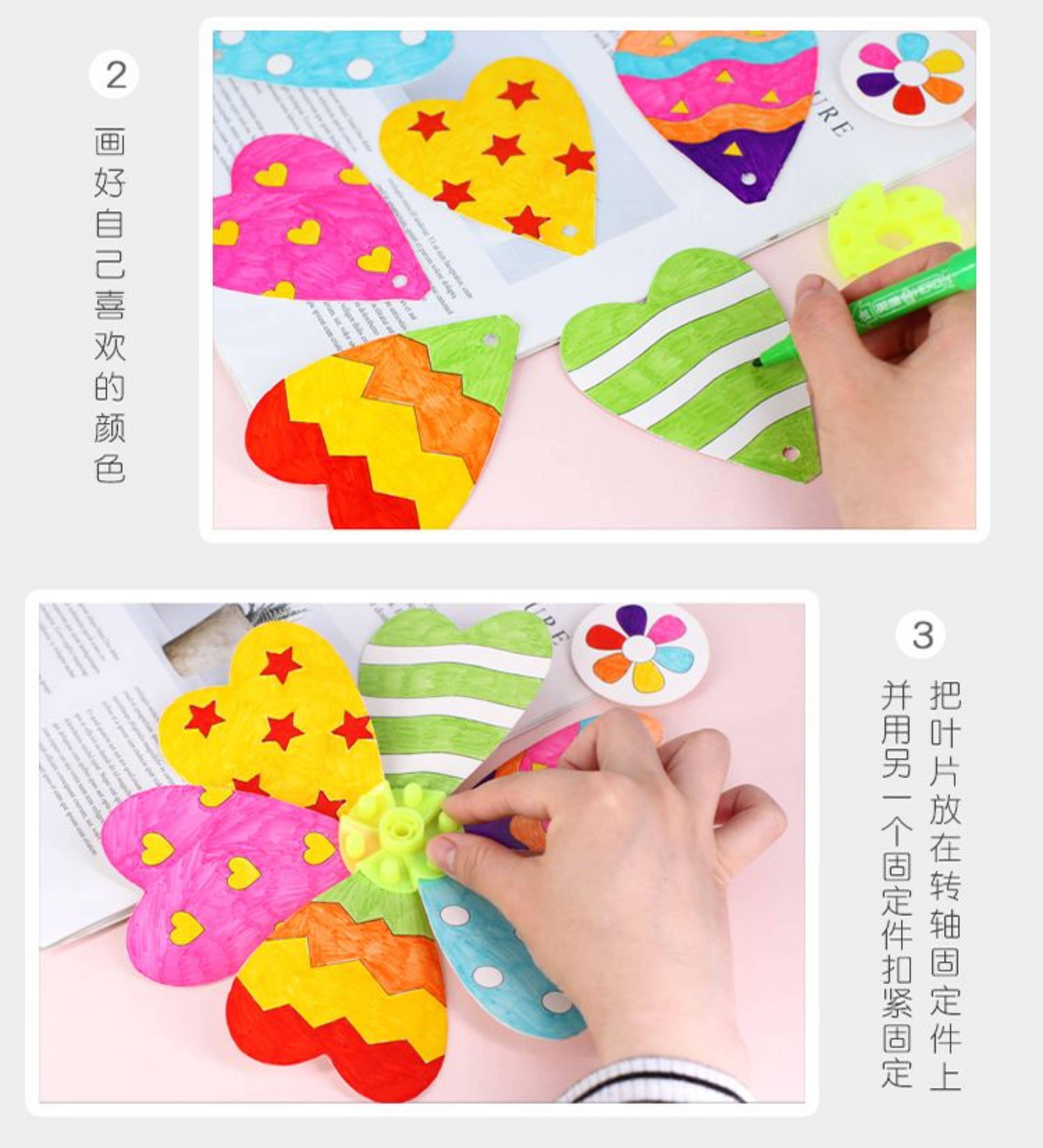 Diy Colouring Windmill Kit For Kids Diy Craft Set Painting Art Craft ...