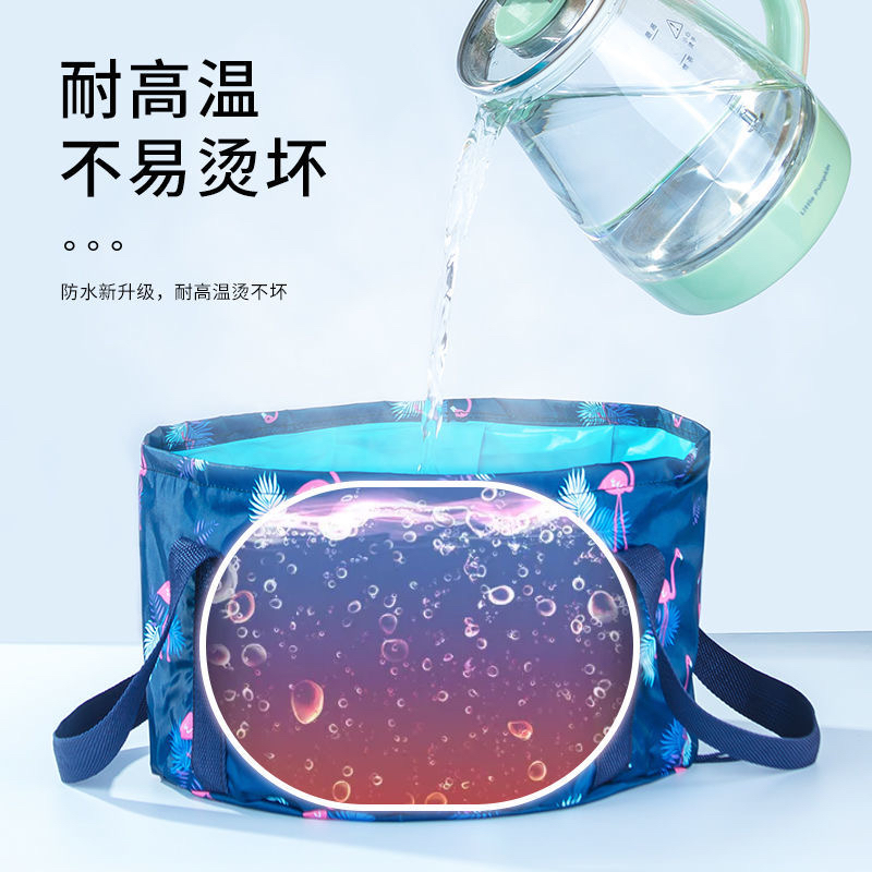 2IN1 Foot SPA Bath Bucket Bag 12L Travel Portable Foldable Bathtubs Big ...