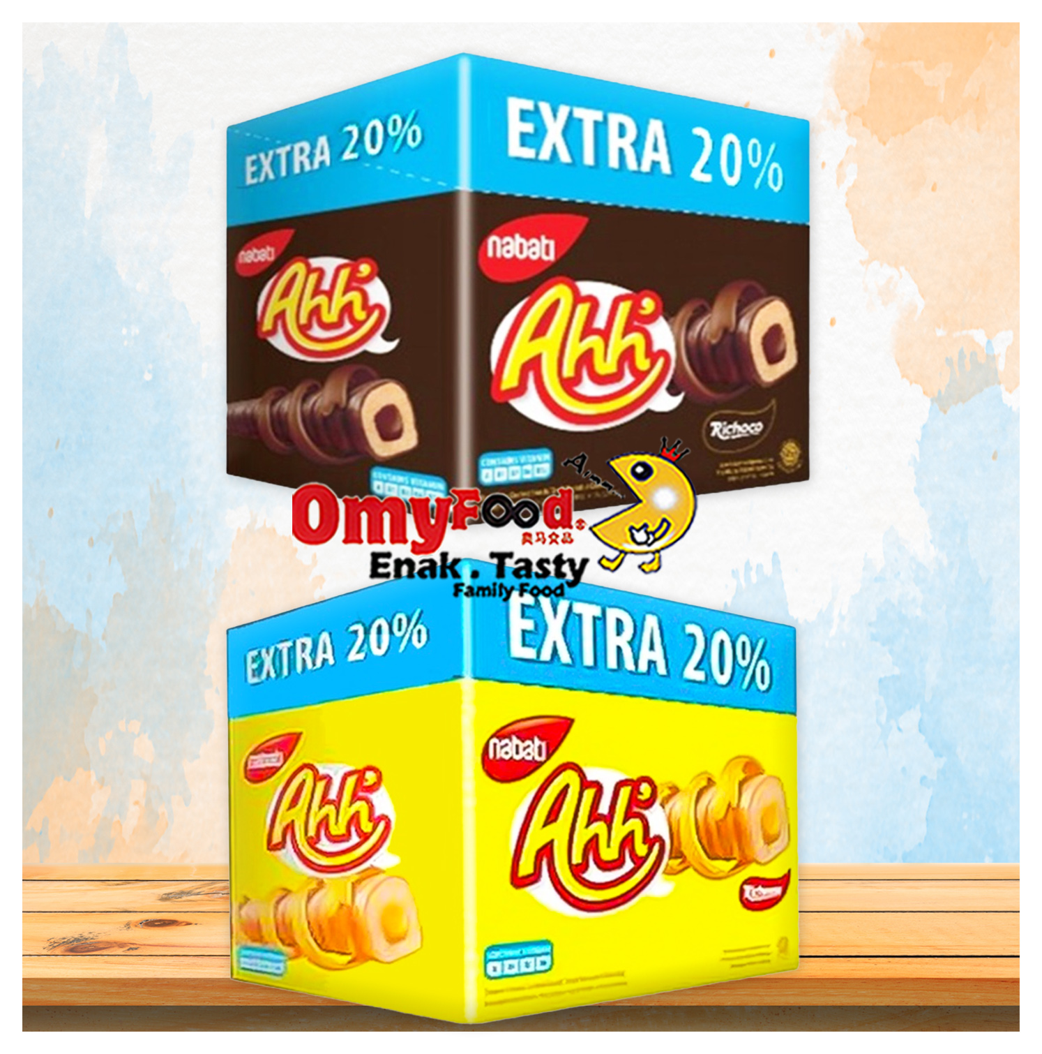 96g (20pcs) Nabati Richeese Richoco Ahh' Extra 30% [Cheese / Chocolate ...