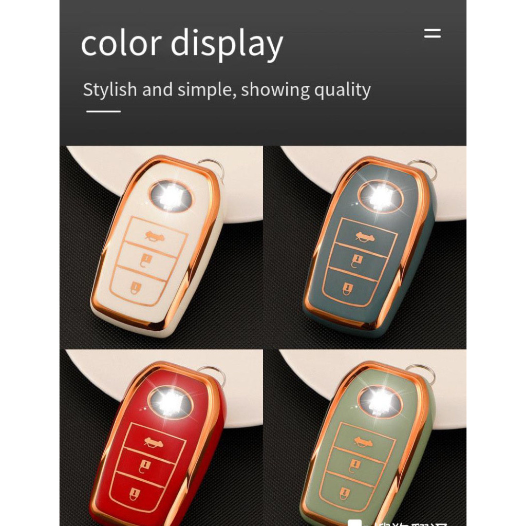 TOYOTA Vios Hilux Vigo Innova 2 Button Car Alarm Remote Control TPU Key ...