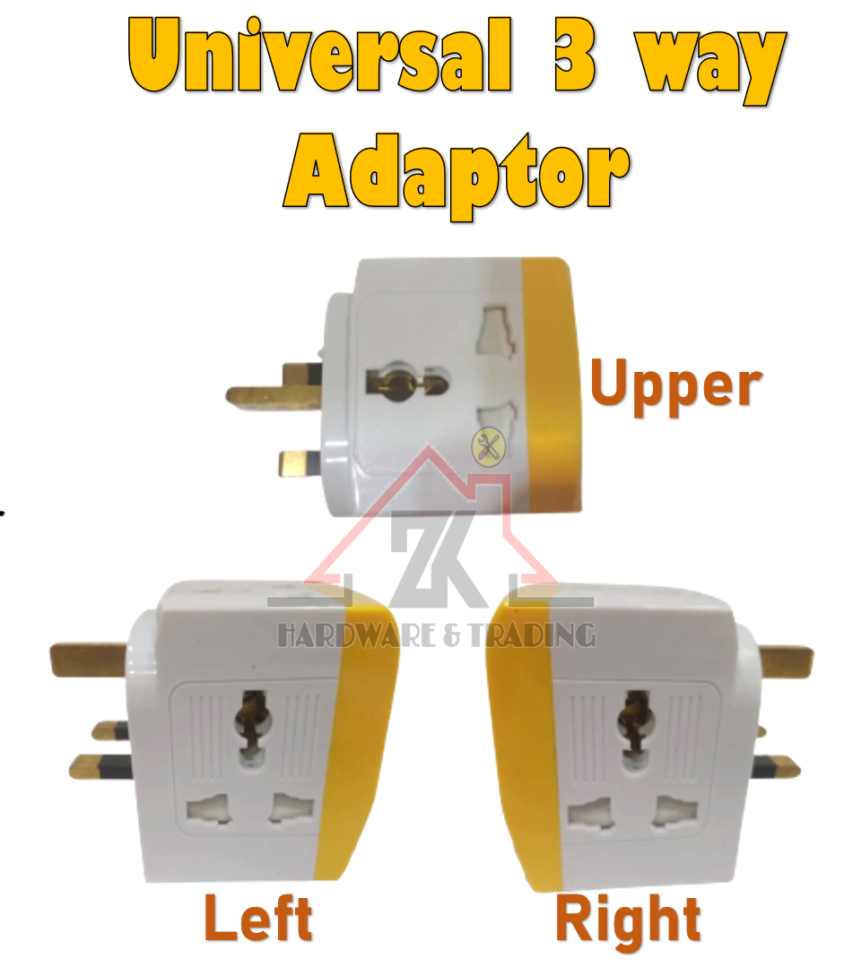 COSIMO 3Way Multi Adaptor Travel Multi Adapter Conversion Plug With ...