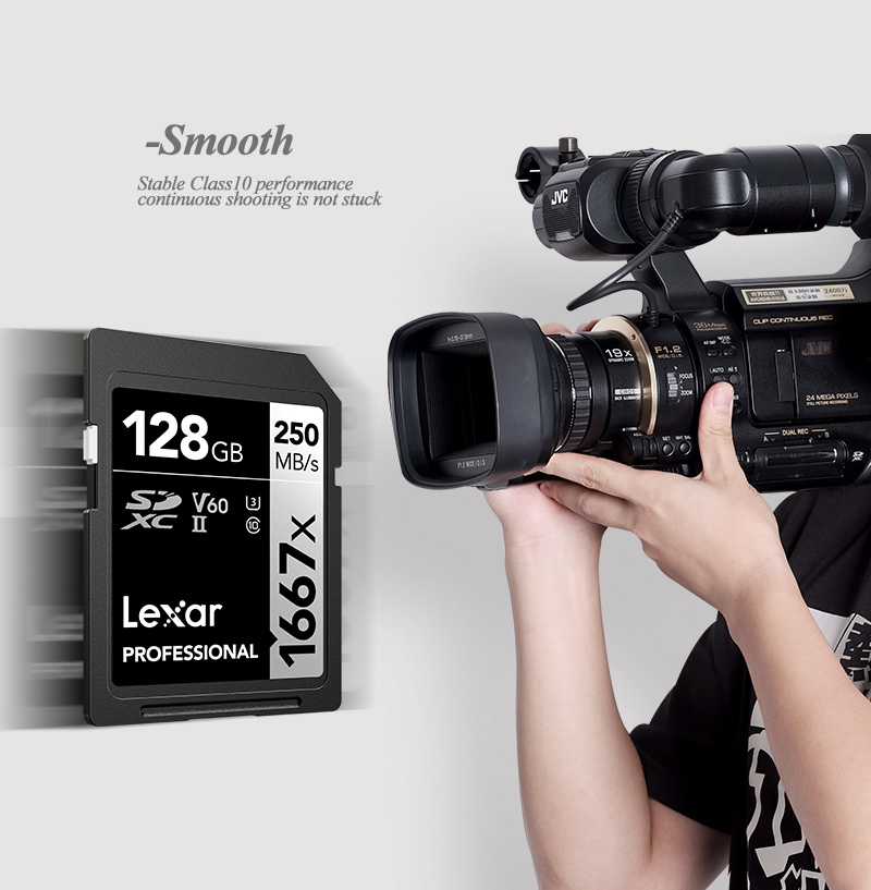 Lexar 128GB SD-kaart ZILVER, tot 205MB/s lezen, 140MB/s schrijven, SDXC UHS-i geheugenkaart, klasse 10, U3, V30, SD-kaart voor professionele fotografen, videografen, liefhebbers