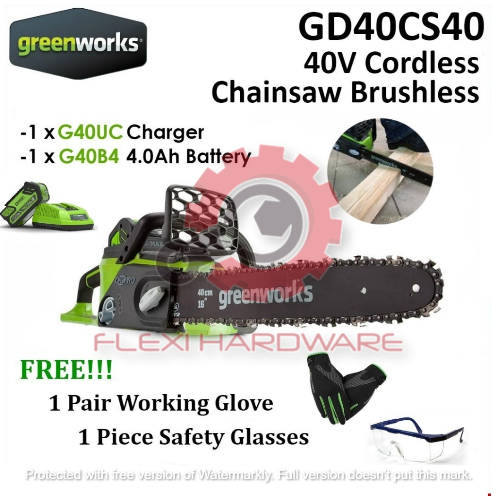thumbnail image 2 of PlasmaDyn Solid Carbide 16" Chainsaw Bar & Chain – 0.043" 56DL, Fits Makita XCU04, Echo, Dewalt, EGO, Milwaukee 2 of 3