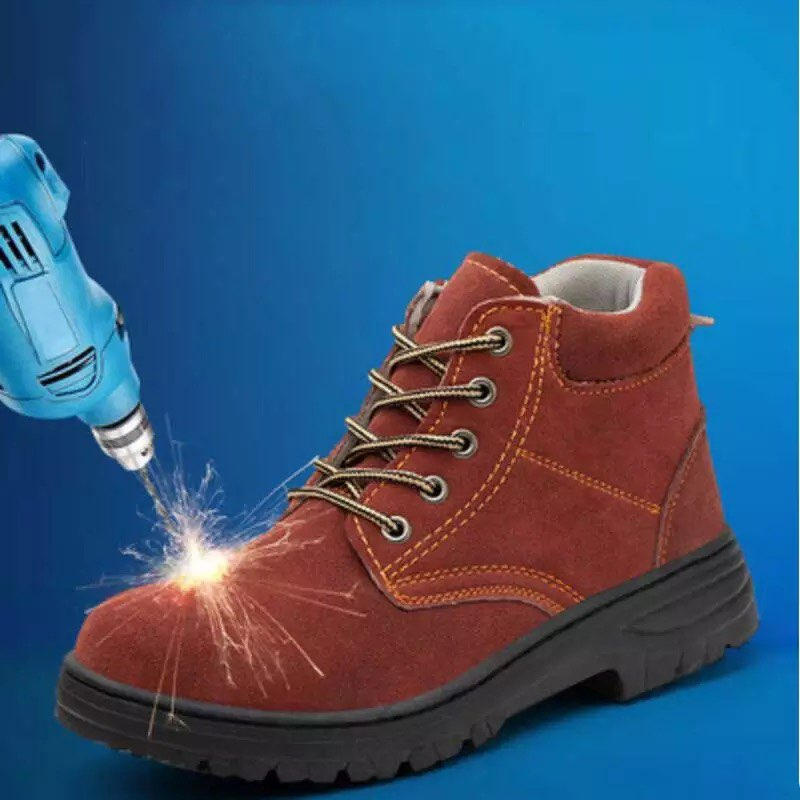 Men's Safety Boots shoes Kasut besi Oil Resistant Protector Military ...