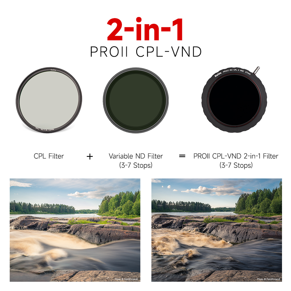 H&Y 2 In 1 Variable Neutral Density Filter - VND Filter ND3-ND1000, 1.5 To 10 Hard Stops For Photography & Videography