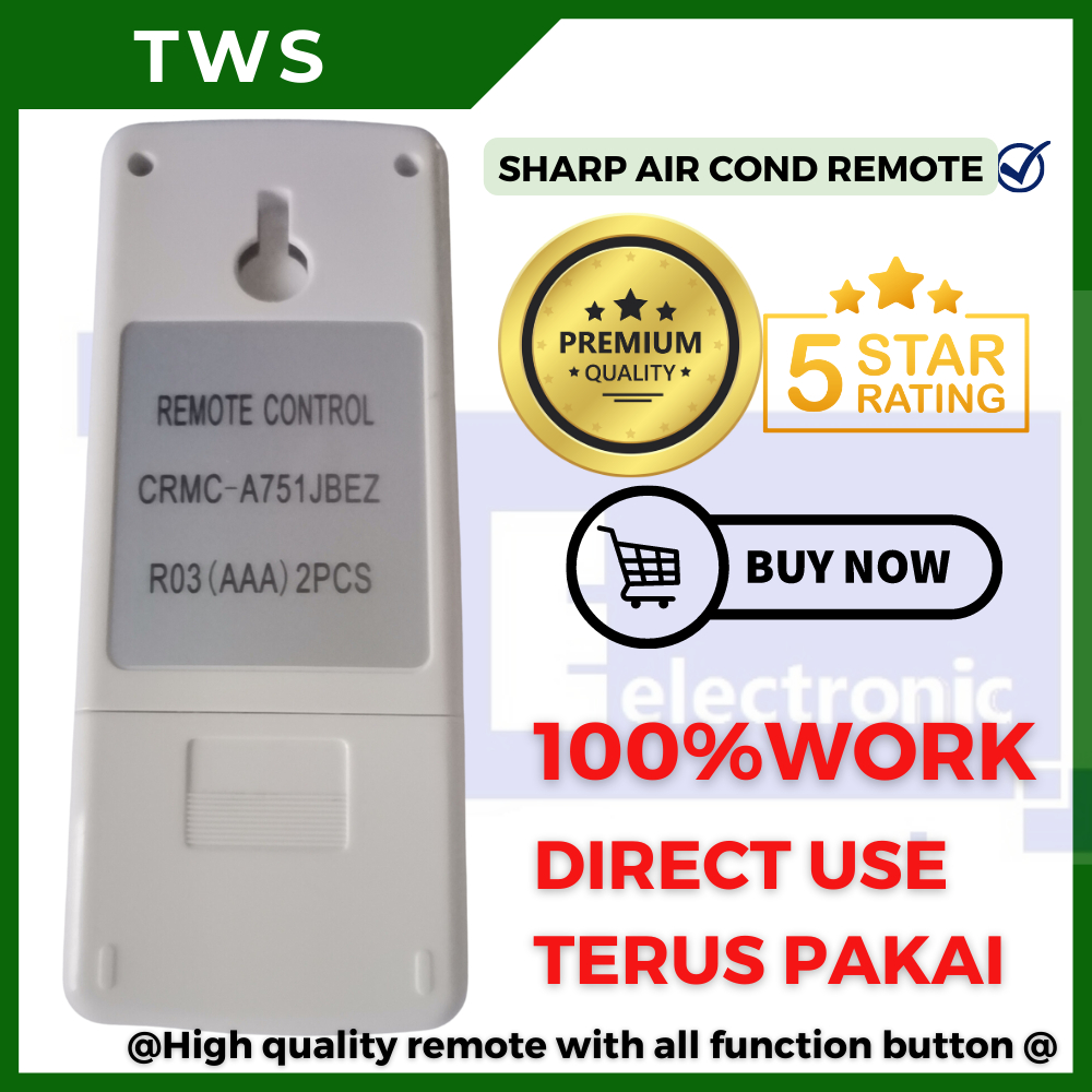 TWS sharp aircond remote control |sharp air conditioner remote control ...