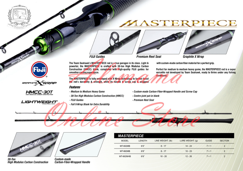 SEAHAWK MASTERPIECE BC CASTING FISHING ROD Shopee Malaysia
