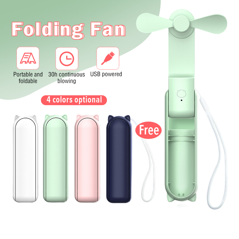 Mini Electric Fan Pocket Fan Multifunction Handheld Portable Outdoor ...