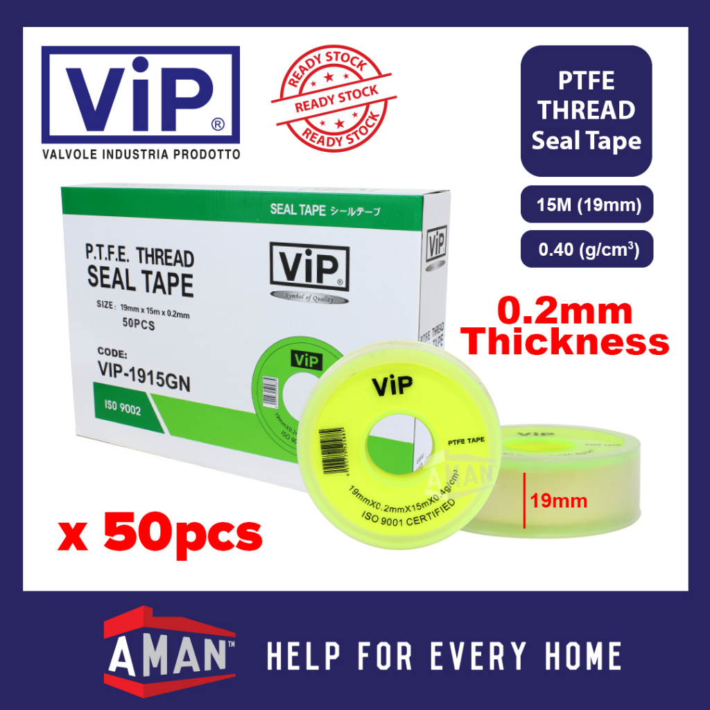 ViP PTFE White Seal Tape Water Plumbing Hose Seal Anti Leakage Thread ...