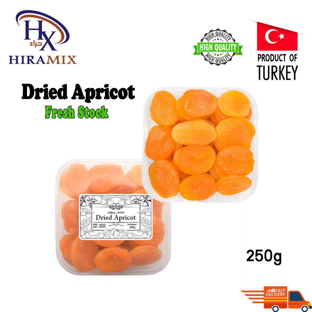 Premium Dried Apricot / Buah Aprikot kering New Stock 100g/ 250g/500g