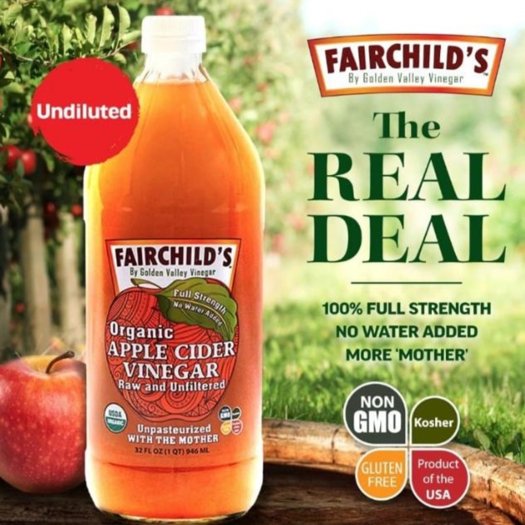 Fairchild's Organic Apple Cider Vinegar 32oz 946ml ( made in USA ...