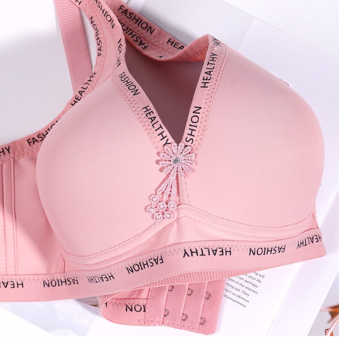 Bra Women No Wire 3844 BC Full Cup Wireless Bra Nylon Ice Silk