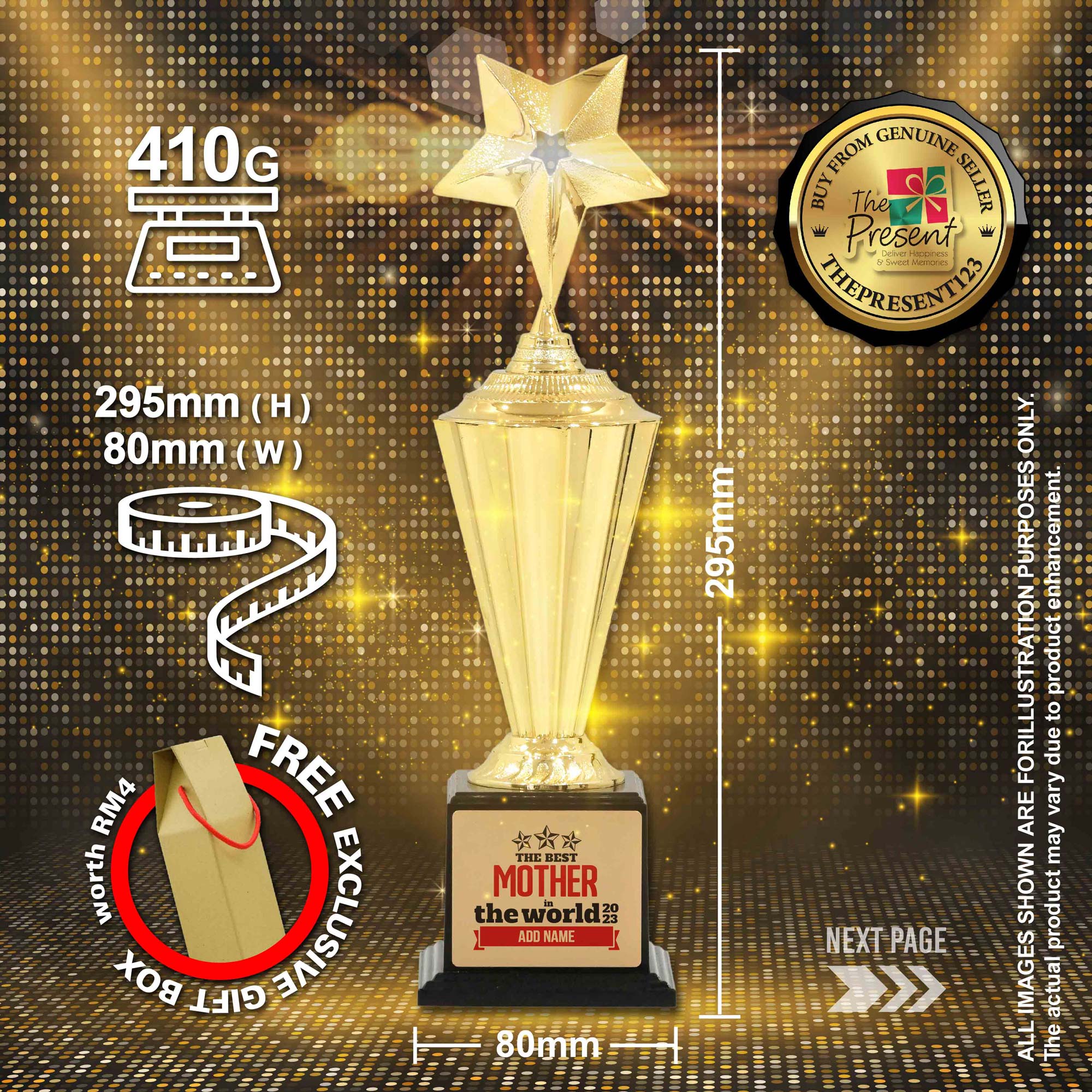 [Mother’s Day & Mom's Birthday💐] BEST MOM Guardian Star Trophy Custom ...