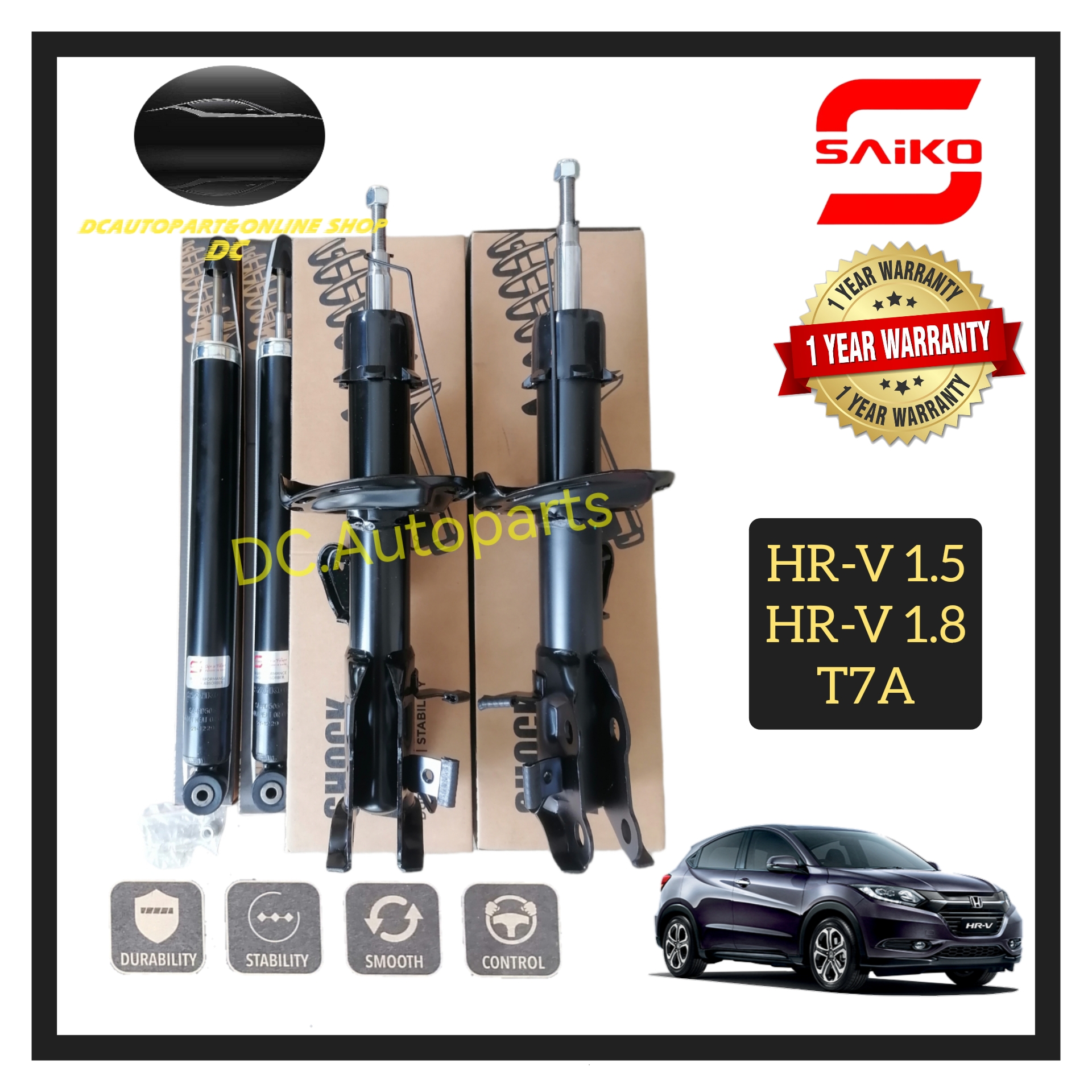 SAIKO ABSORBER HONDA HRV HR-V 1.5 1.8 T7A ( FRONT OR REAR ) | Shopee ...