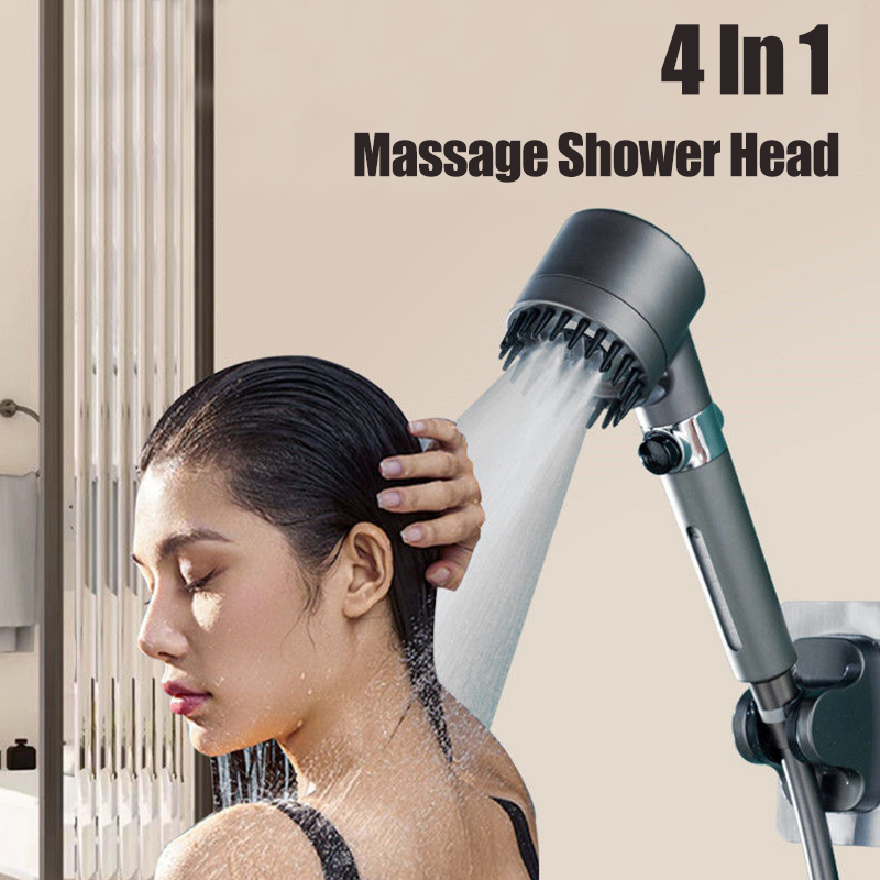 4 In 1 High Pressure Shower Head With Filter Pressurized Hand Shower ...