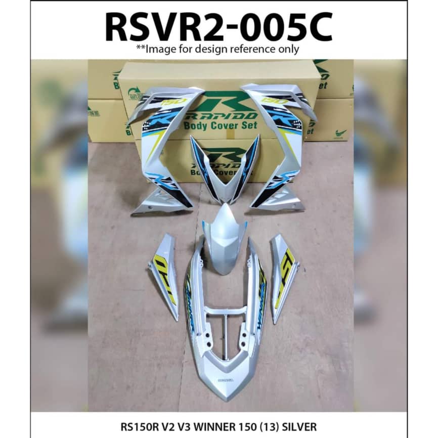 Cover Set Rapido RS150R V1 V2 V3 Honda Winner 150 (13) Blue Black White ...