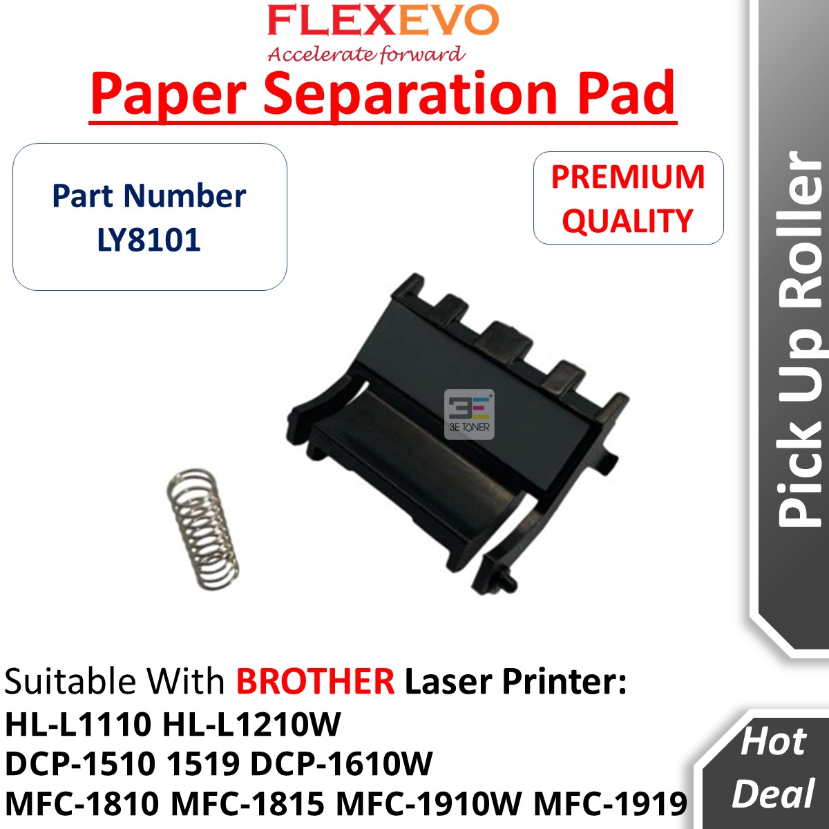 LY8093001 LY8776001 Pickup Roller For Brother HL-L1110 HL-L1210W DCP ...