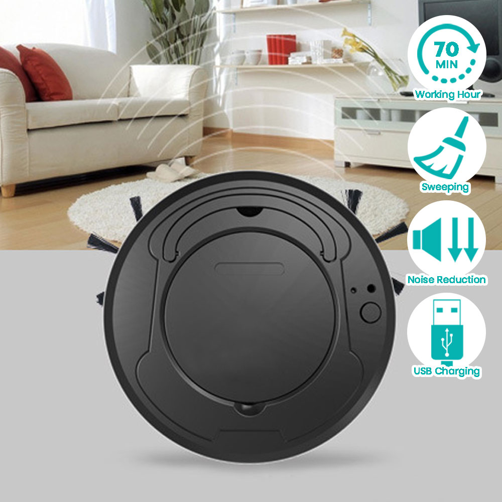 𝟯 𝗜𝗡 𝟭 》Automatic Smart Vacuum Robot Rechargeable Intelligent Obstacle ...