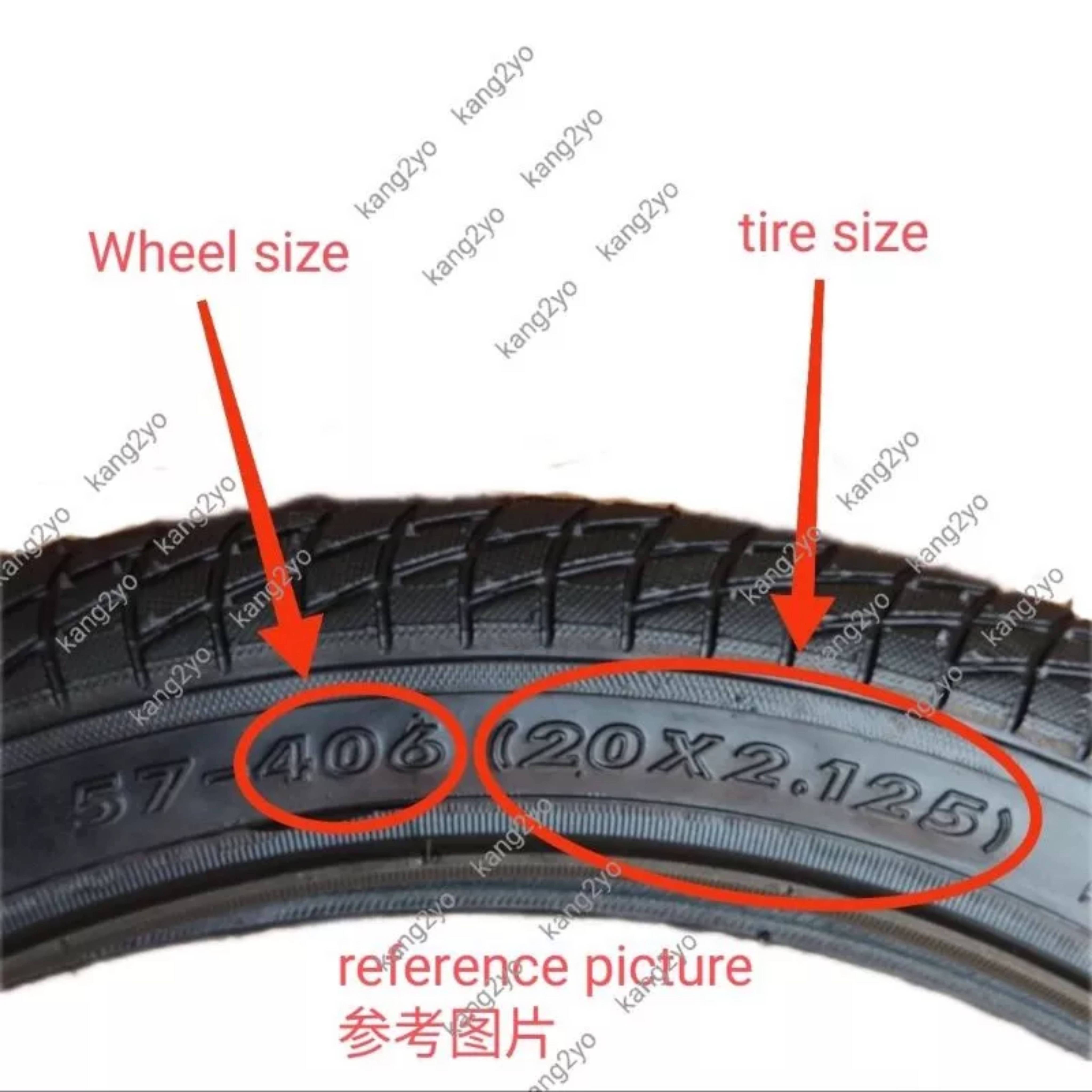 (Wheel size 406) 20 inci tayar sahaja 20x1.75 - 20x1.95 - 20x2.125 inci ...