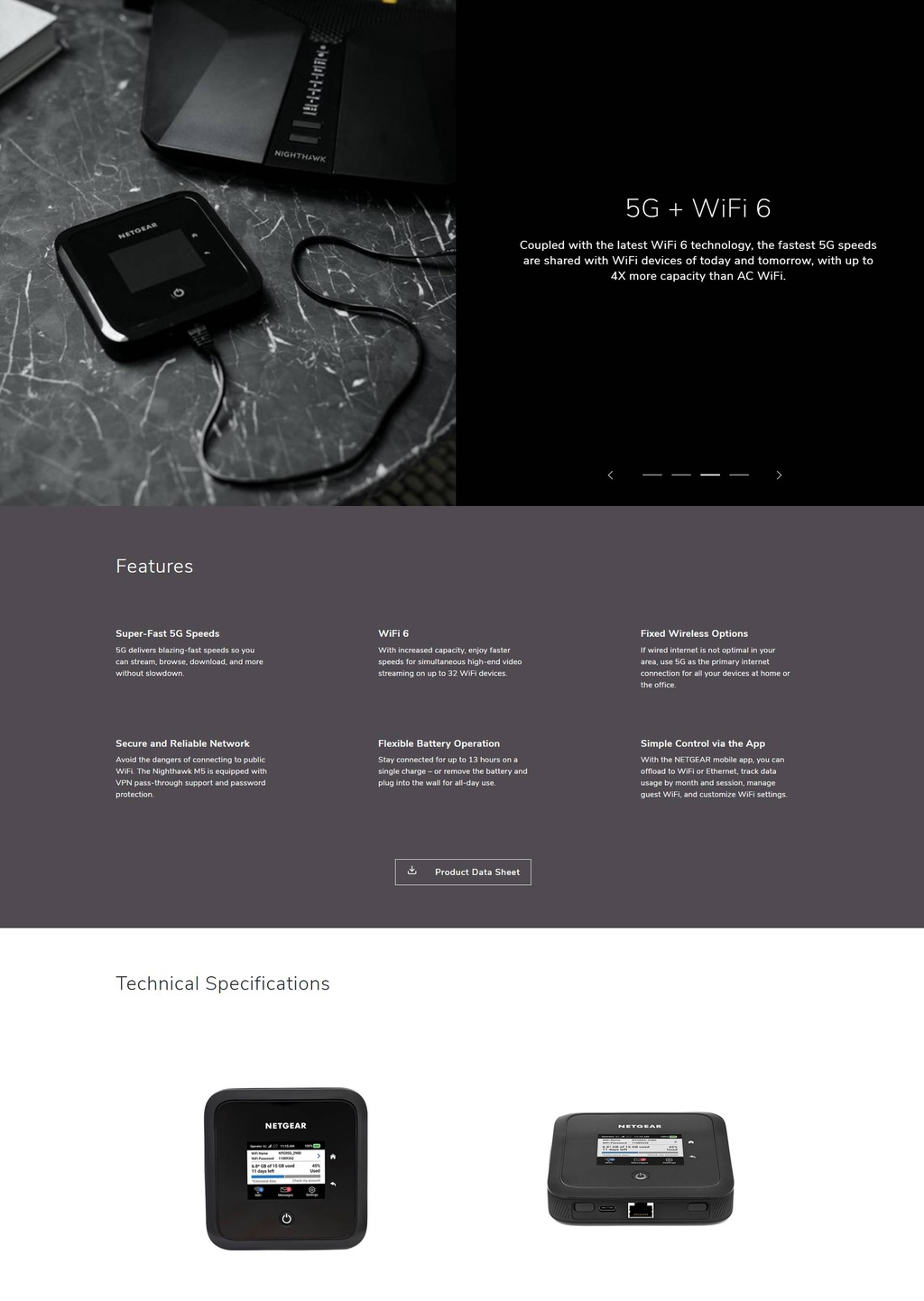 NETGEAR NIGHTHAWK M5 5G WIFI 6 MOBILE ROUTER MR5200【2 Years Warranty by