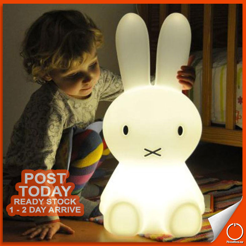 𝟐𝟖𝐂𝐌 𝟓𝟎𝐂𝐌 𝟖𝟎𝐂𝐌 Large Miffy Rabbit Soft Light LED Night Lamp Kids ...