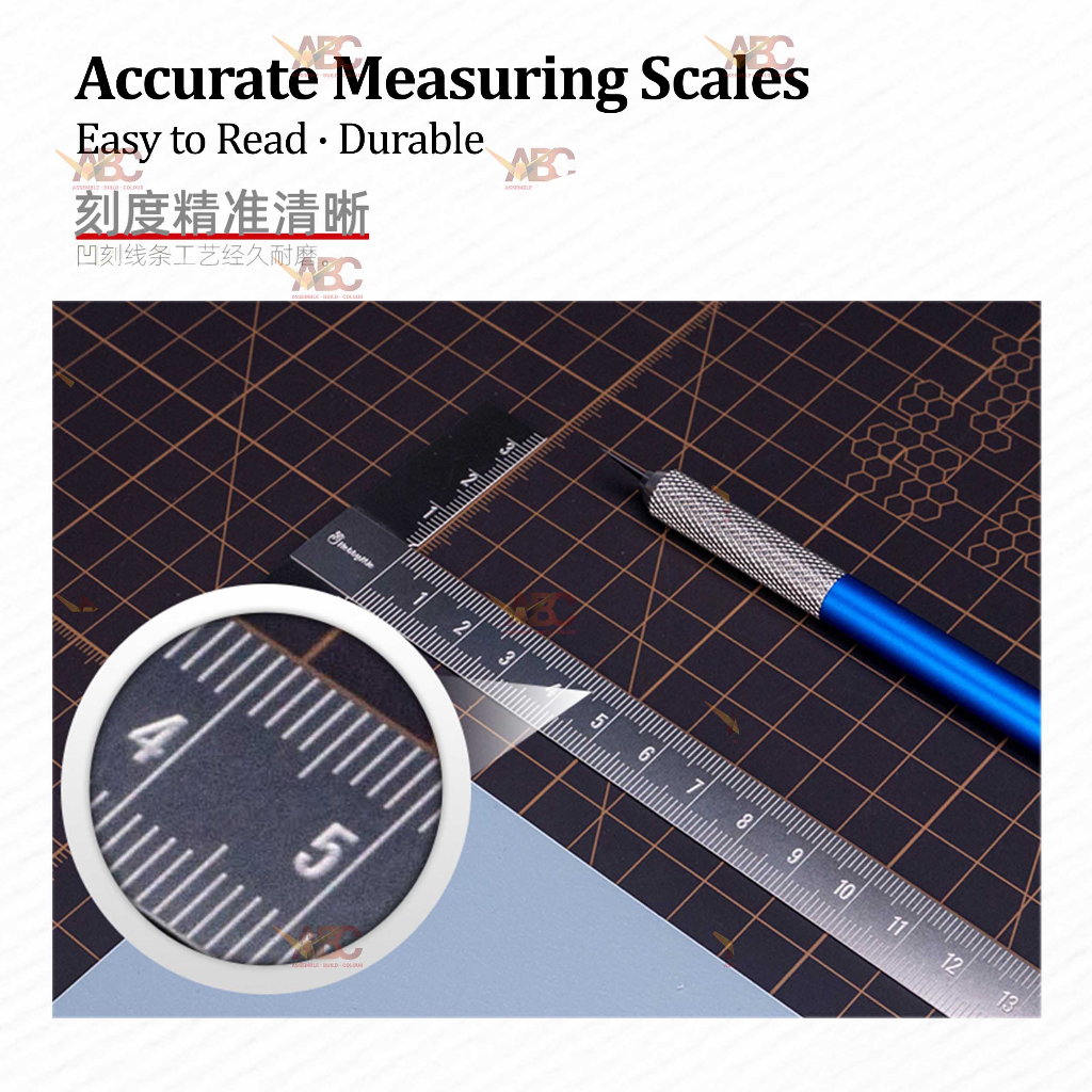 (HobbyMio) T Square Ruler - Stainless Steel Angle Shaped Pembaris ...