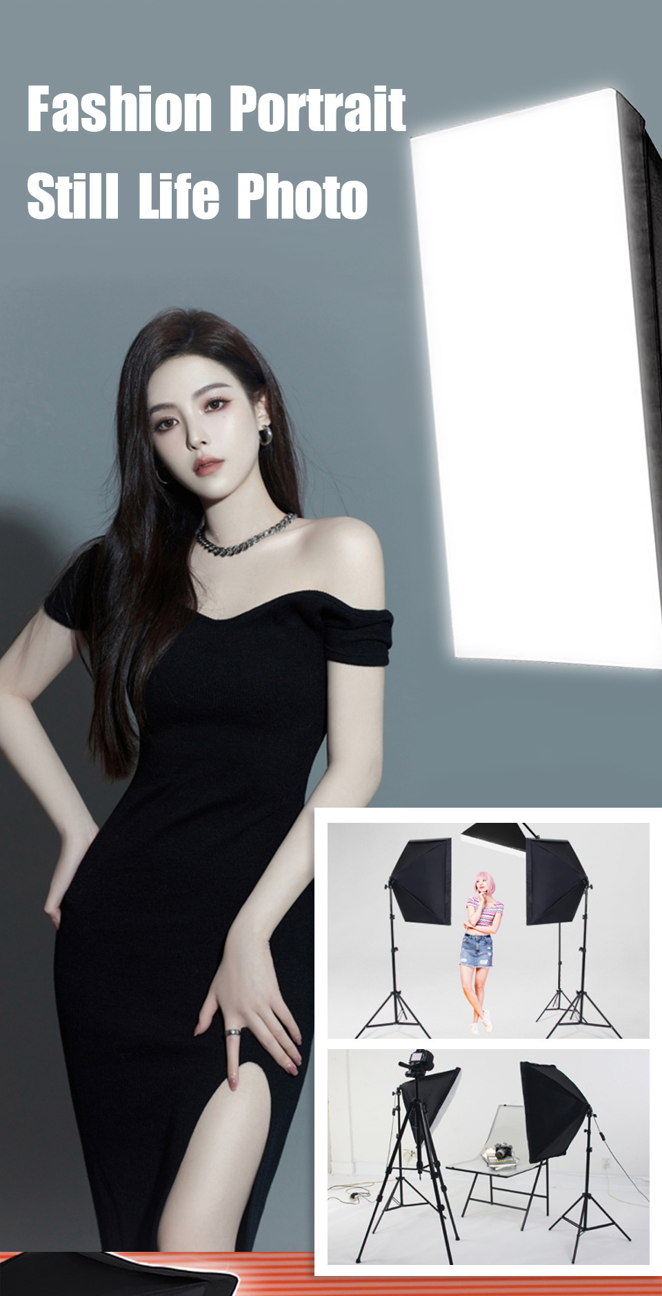 Live broadcast Soft Light Box Photography Light softbox 60 * 90 All ...