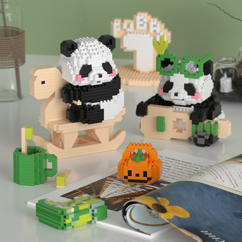 Building Panda Blocks Big Panda Set Block Toys Nano Block Toys 微颗粒/积木 ...