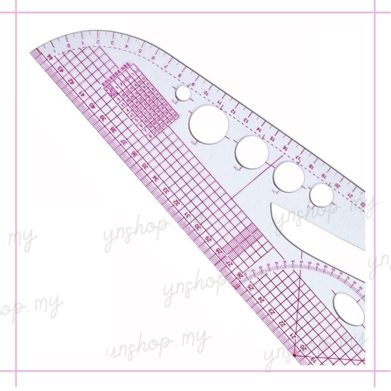 NO.3245 Multi -Purpose Ruler Fashion Scales / Pembaris Jahitan | Shopee ...