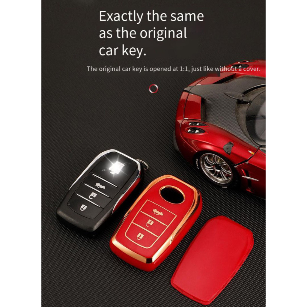 TOYOTA Vios Hilux Vigo Innova 2 Button Car Alarm Remote Control TPU Key ...
