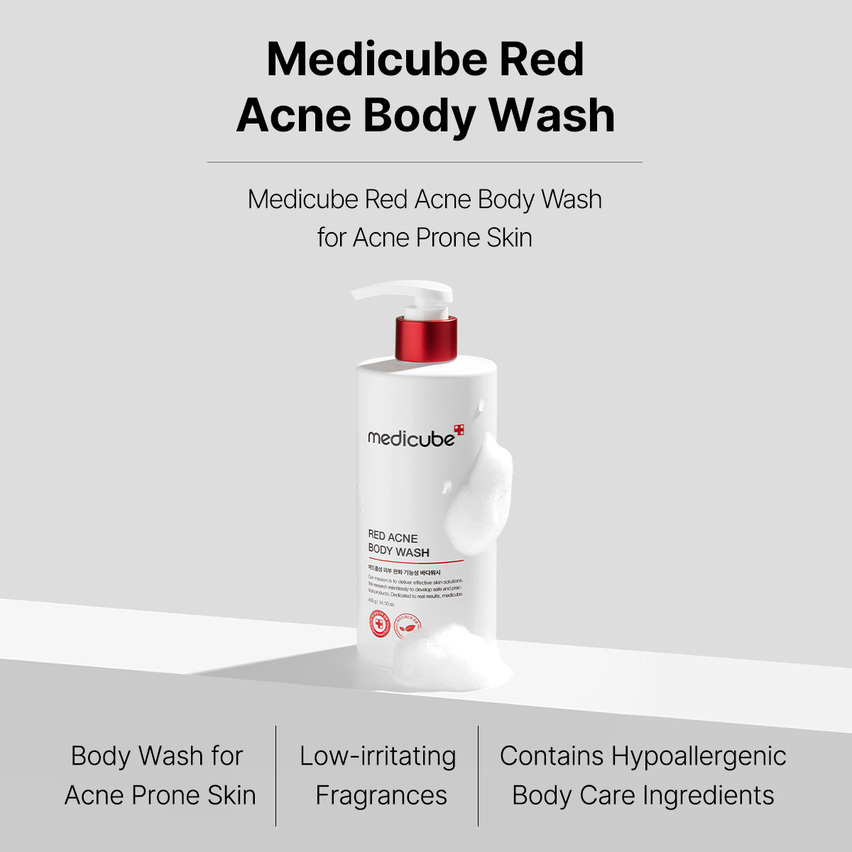 Medicube Red Acne Body Wash 400g Bacne Salicylic Acid Niacinamide