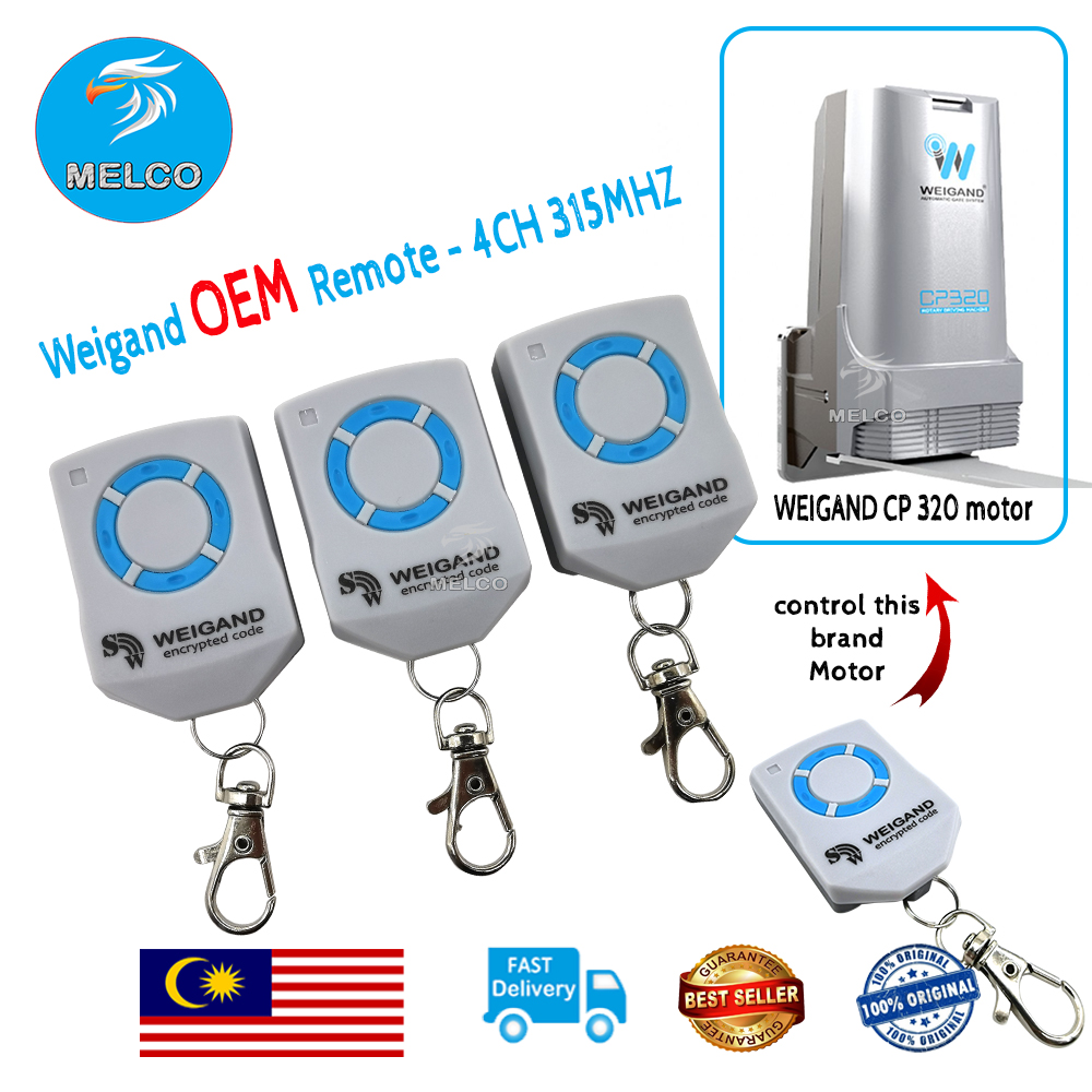 Remote Control Autogate Weigand DC Motor (oem) 315Mhz | Shopee Malaysia