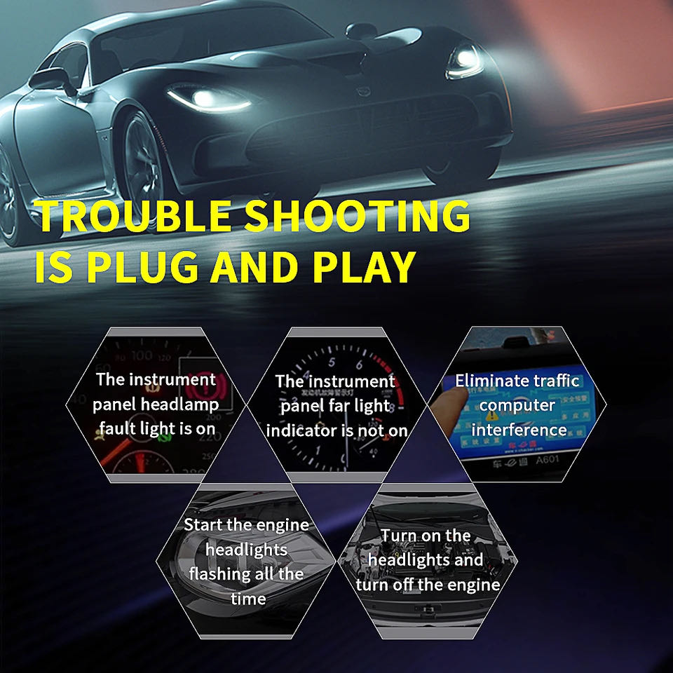 H7 H8 H11 9005 9006 9012 Car Headlight Foglamp Canbus Decoders Error ...