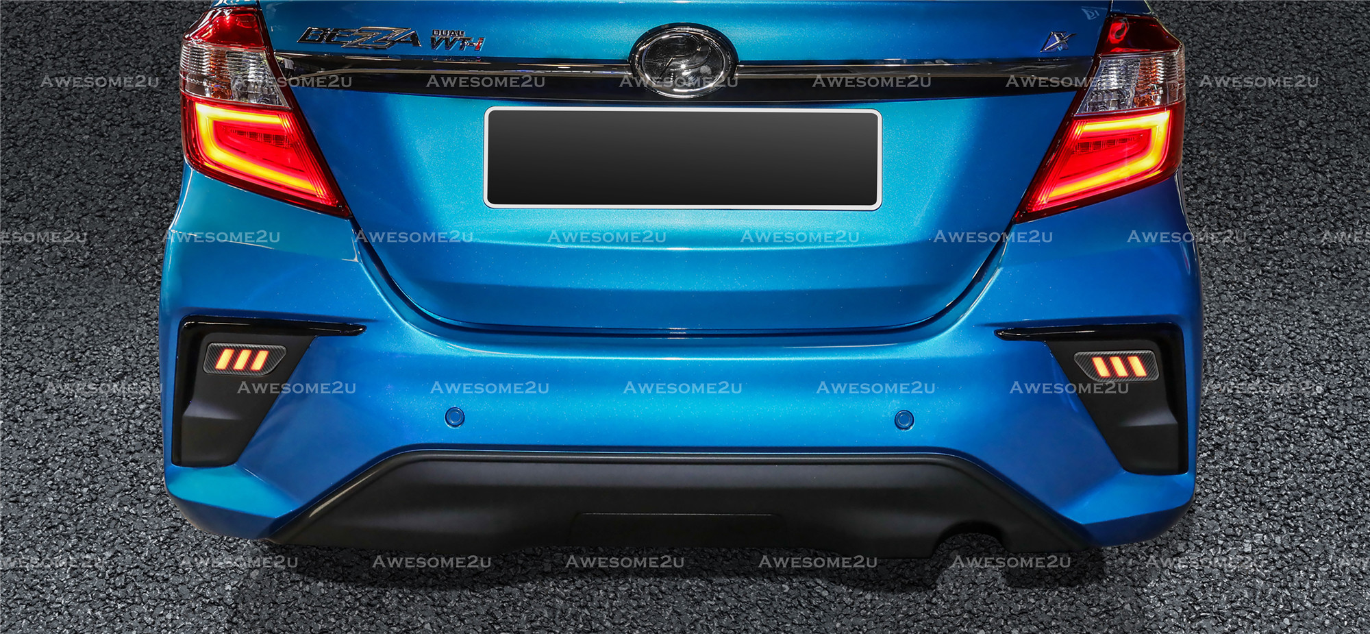 Awesome2u Perodua Bezza 2019-2025 Rear Bumper Led Reflector Running ...