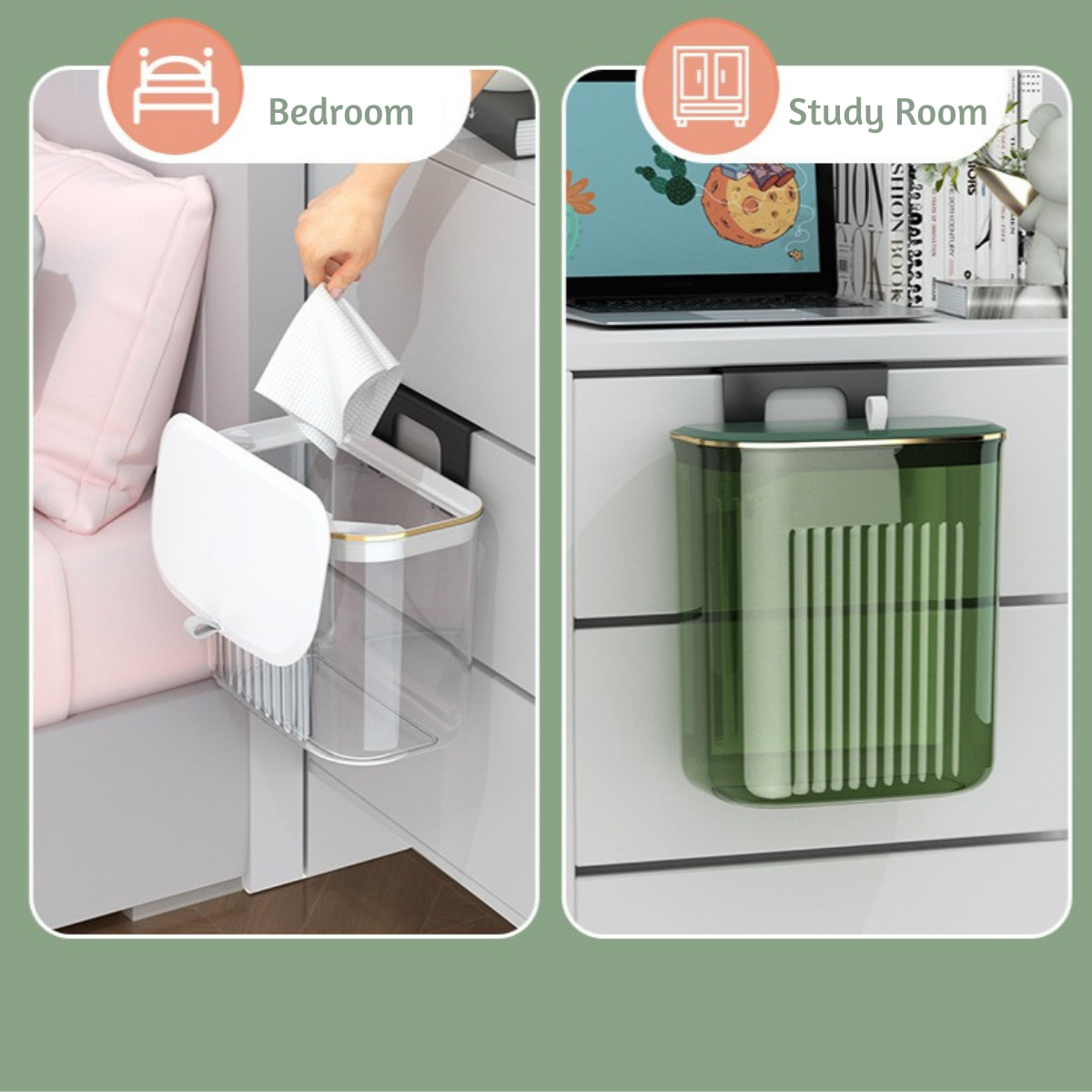 (🇲🇾READY STOCK) Wall Mounted Hanging Trash Bin Kitchen Countertop