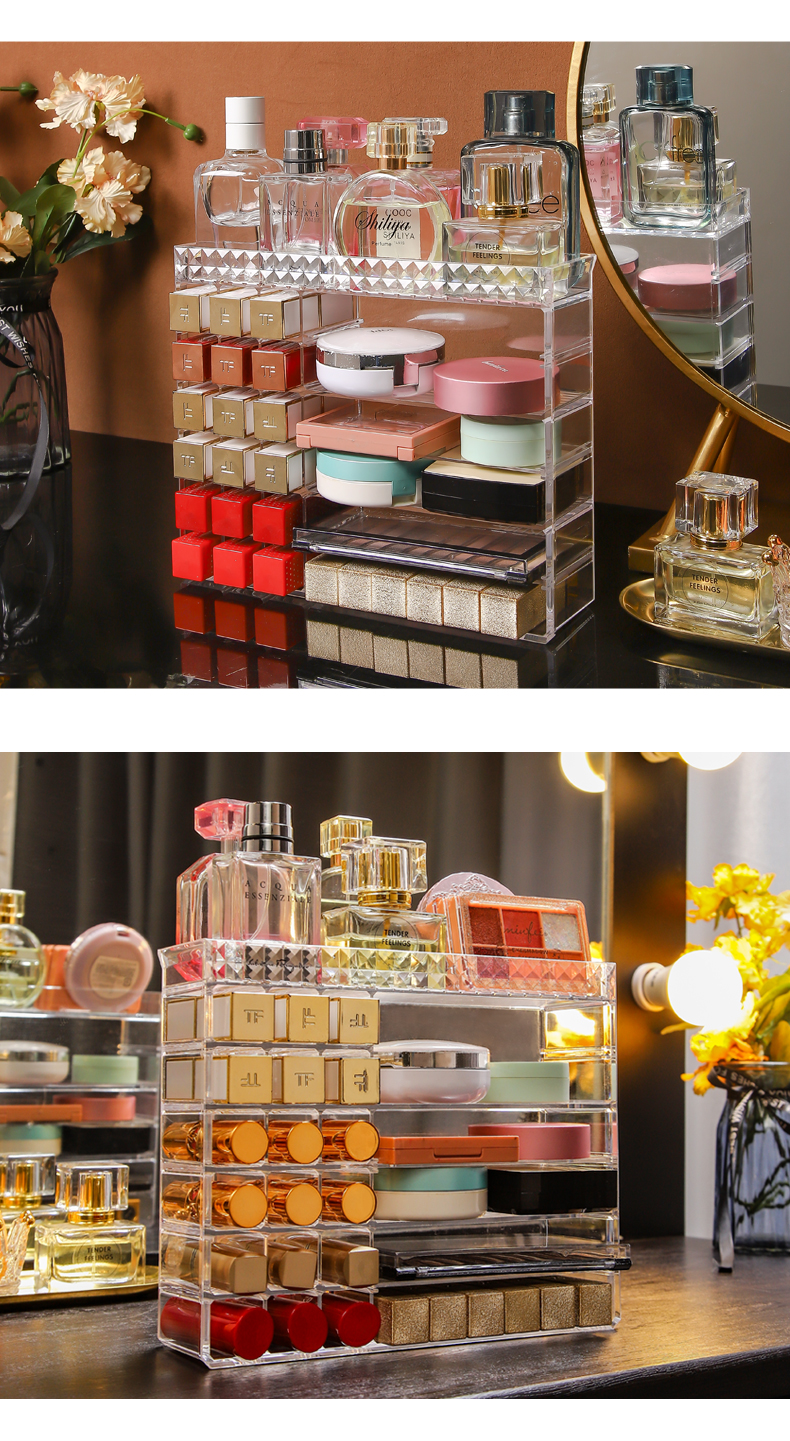 Palette Storage Rack Organizer Makeup Kits Shelf Holder Lipstick ...