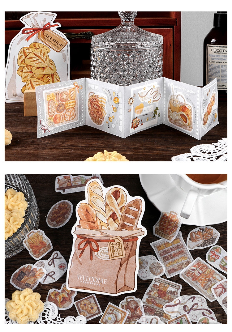 *GC DEALS* INS Lovely Bakery Bread Cake Shop Series Washi Deco Stickers ...