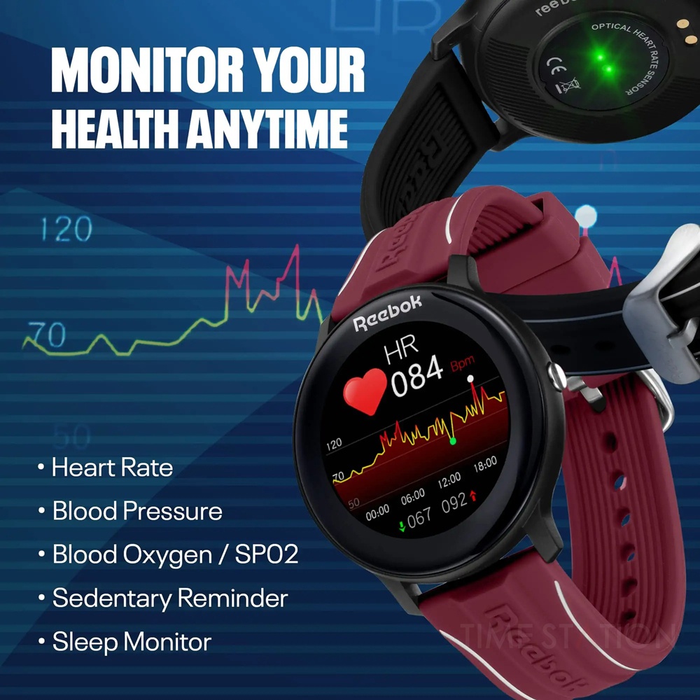 Reebok Smartwatch ActiveFit 2.0 Unisex Watch Heart Rate Monitor SpO2 ...