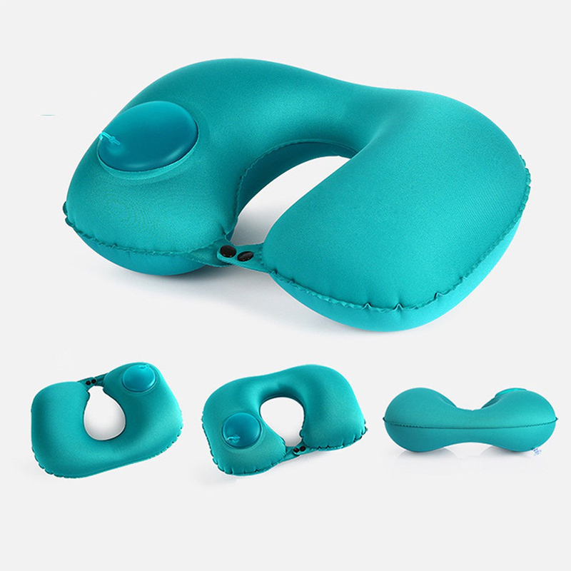 Portable travel Pillow Inflatable bantal PVC Air Pillows Camping Sleep ...