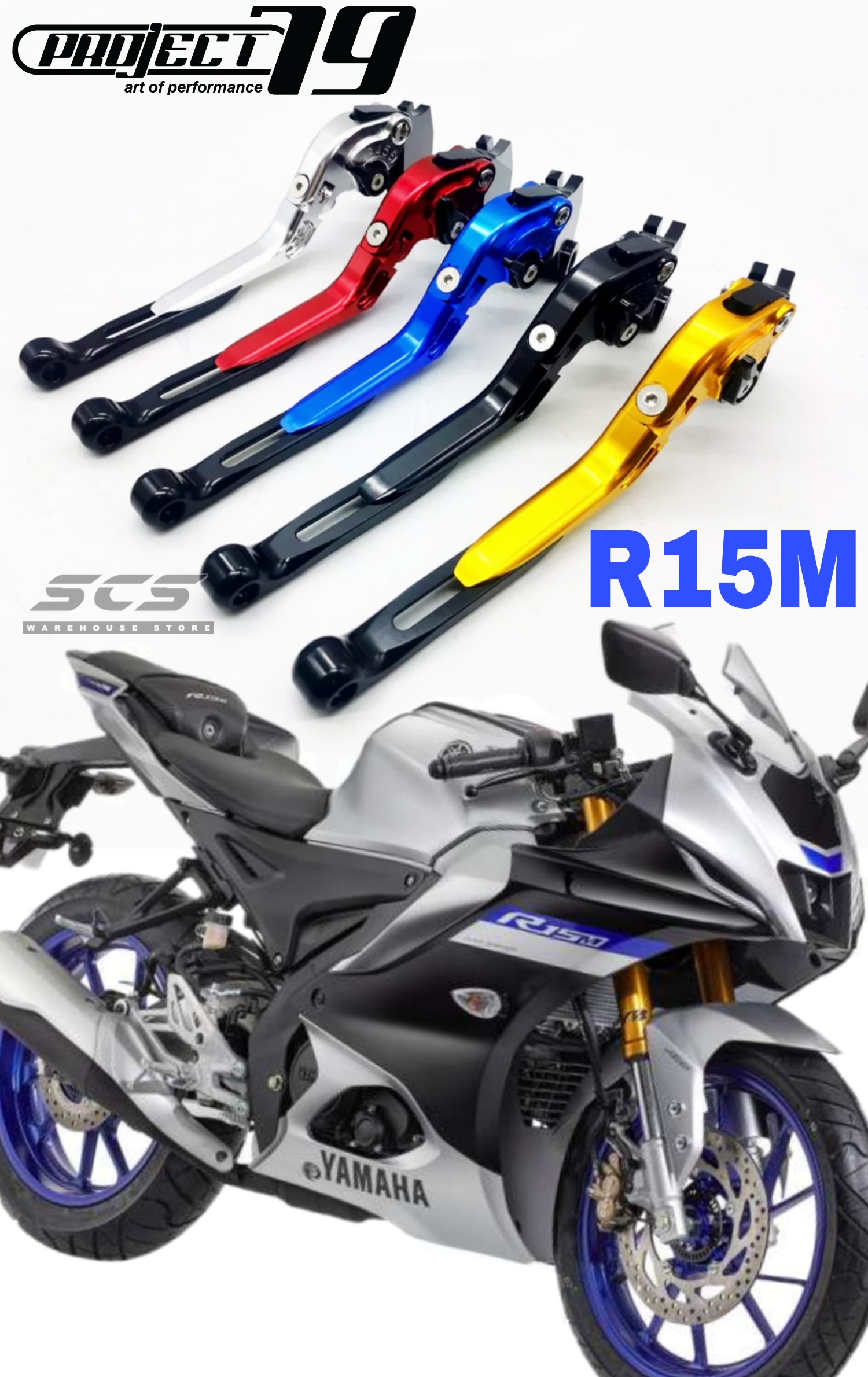 Yamaha R15M 2022-23 New Brake Clutch Lever Set Adjustable Accessories ...