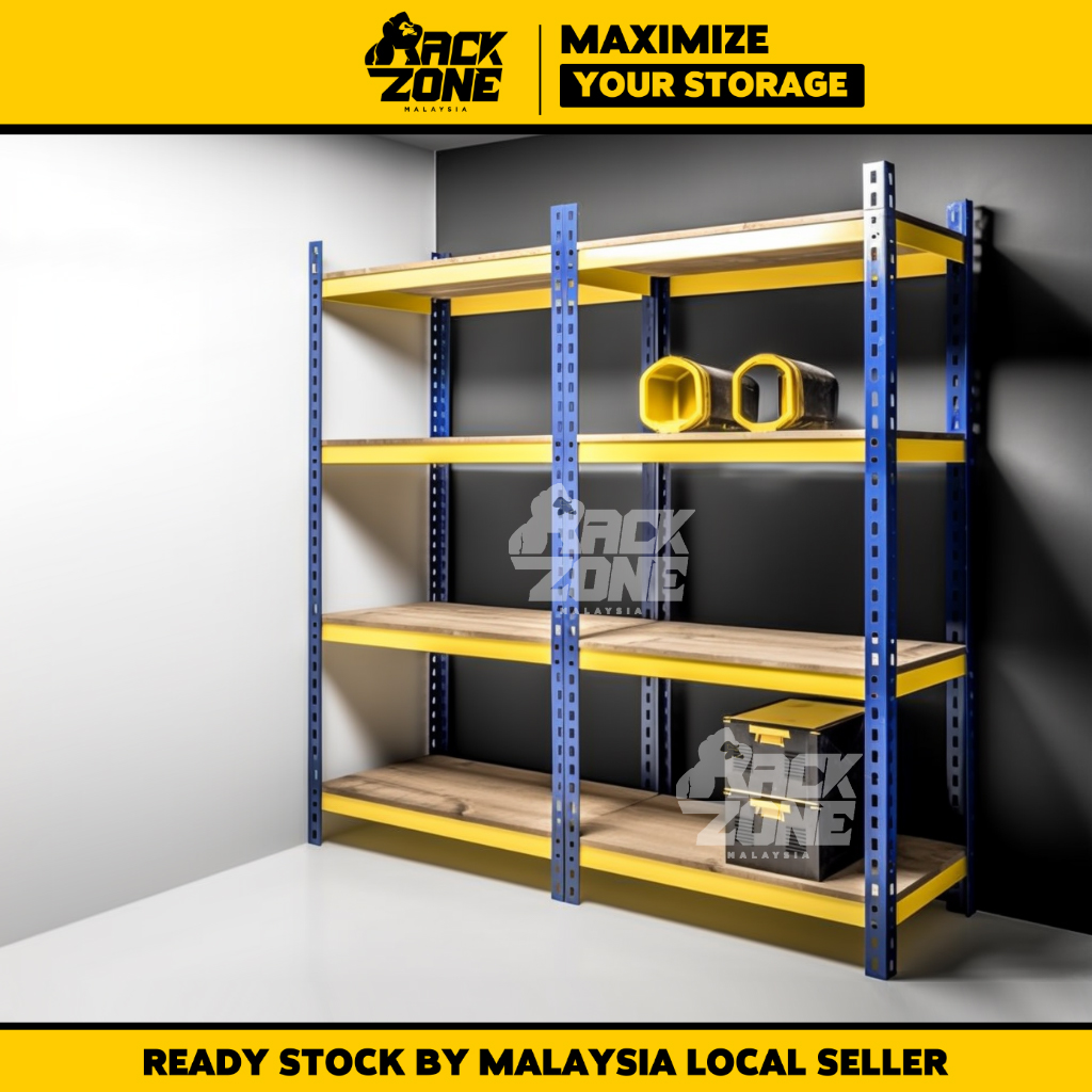 RACKZONE 4 Tier Rak Boltless Rack Heavy Duty Rak Besi Bertingkat Rak
