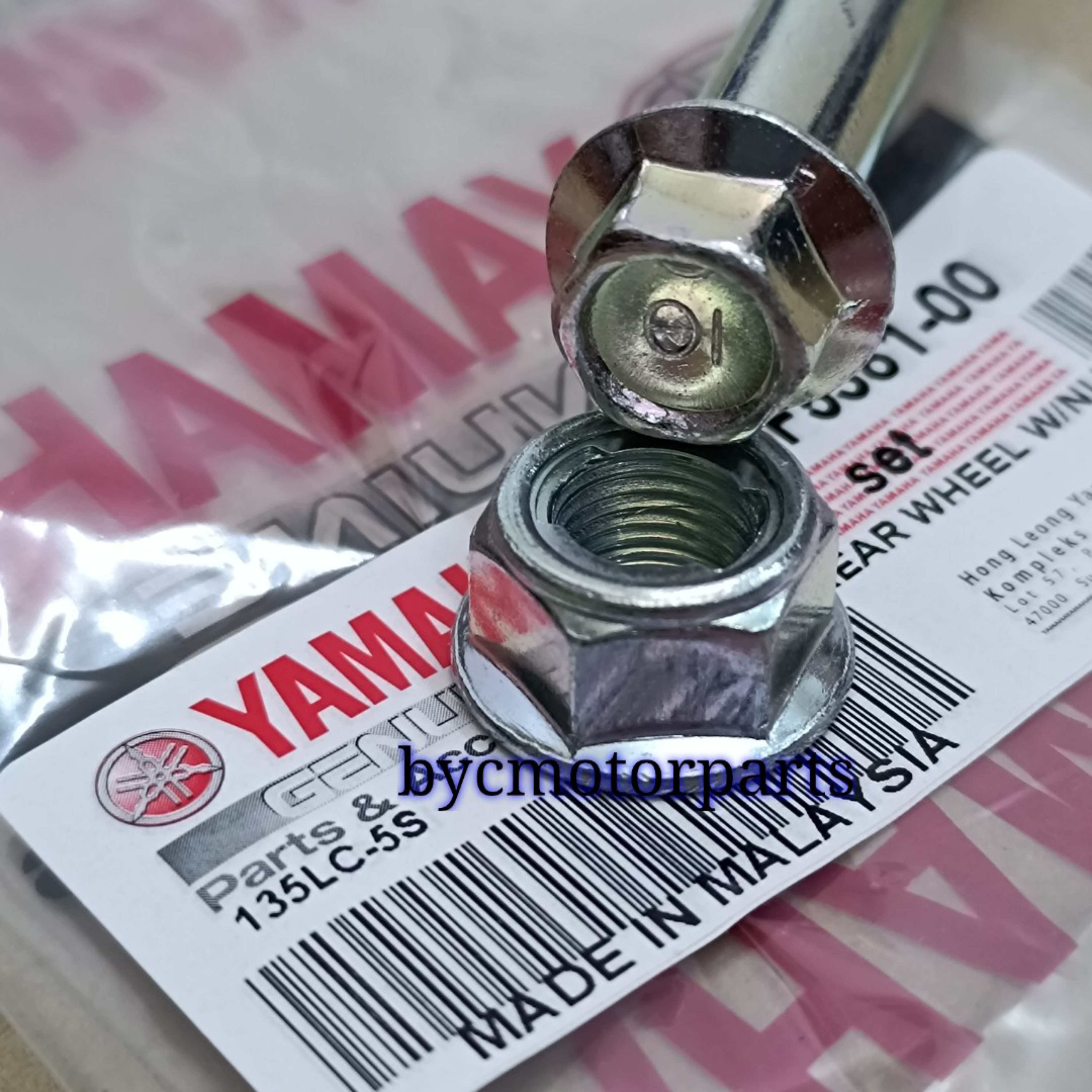YAMAHA LC135 5S DISC 5OC 55C 265MM FRONT REAR WHEEL SHAFT WITH NUT ...