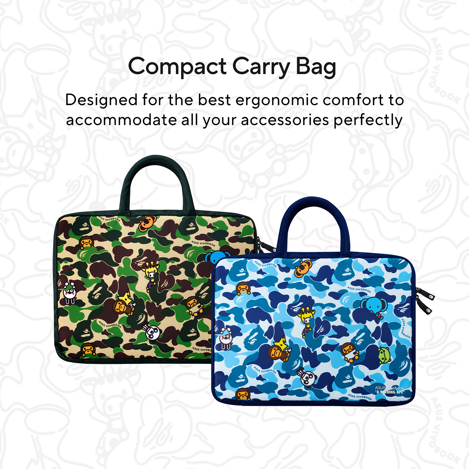 Asus Vivobook Bape Laptop Bag ASUS Vivobook A BATHING APE PCバッグ