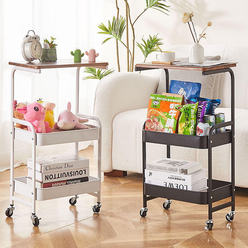 EE HOME Table Top Design 2 Tiers Trolley Rack With Wheel Kitchen Rack ...