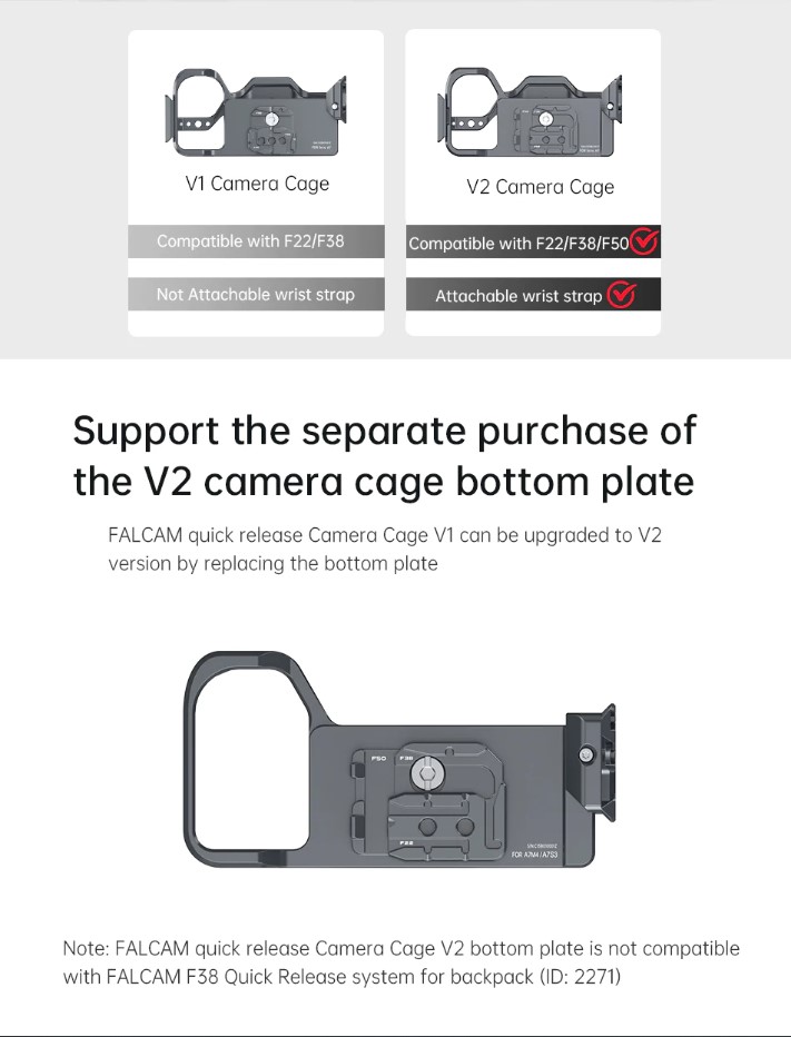 FALCAM F22 F38 F50 Quick Release Sony A1 A7M3 A7S3 A7R4 Camera Cage Rig ...